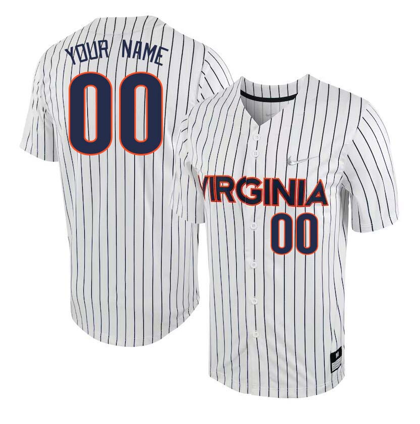 Custom Virginia Cavaliers Name And Number College Baseball Jerseys Stitched-Pinstripe - Click Image to Close